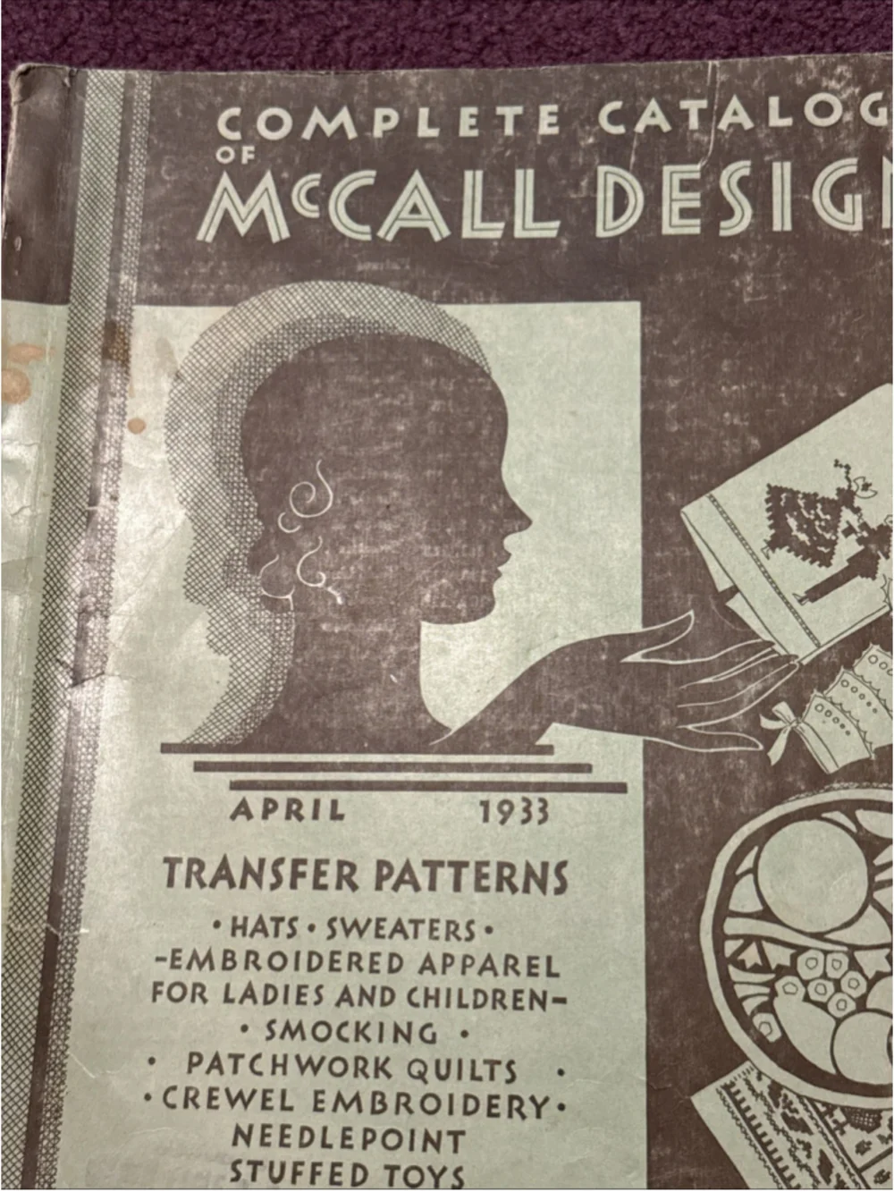 Antique Complete Catalogue Of McCall Designs 1933 pattern #2 TD11T